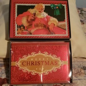 Holiday greetings cards set of 2 . 32 cards plus e
